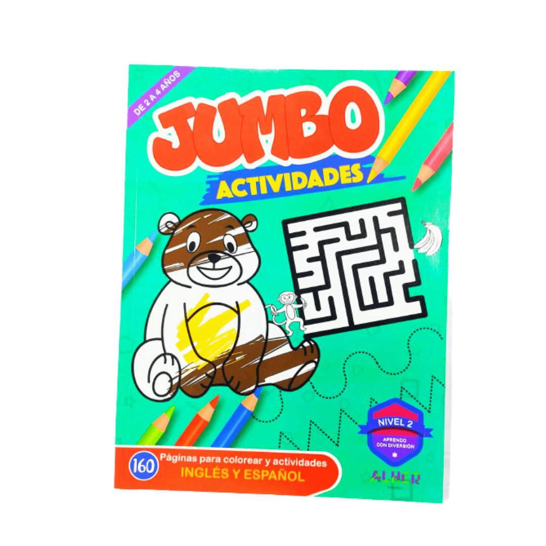 LIBRO DE COLOREAR JUMBO CON ACTIVIDADES  (160-PAG)