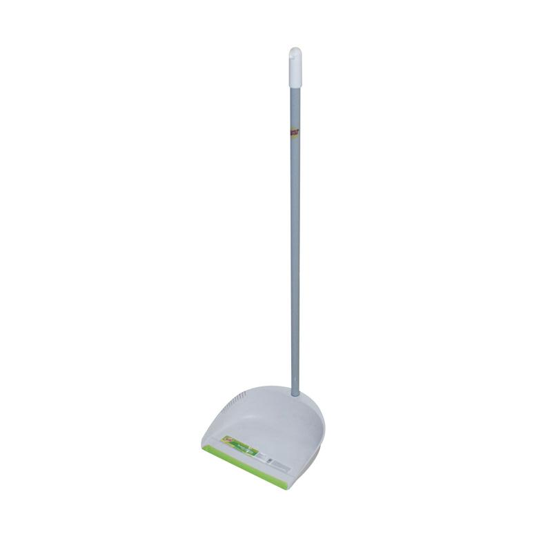 Recogedor de basura mango metal/plástico-borde de caucho - Ultracomonline.com