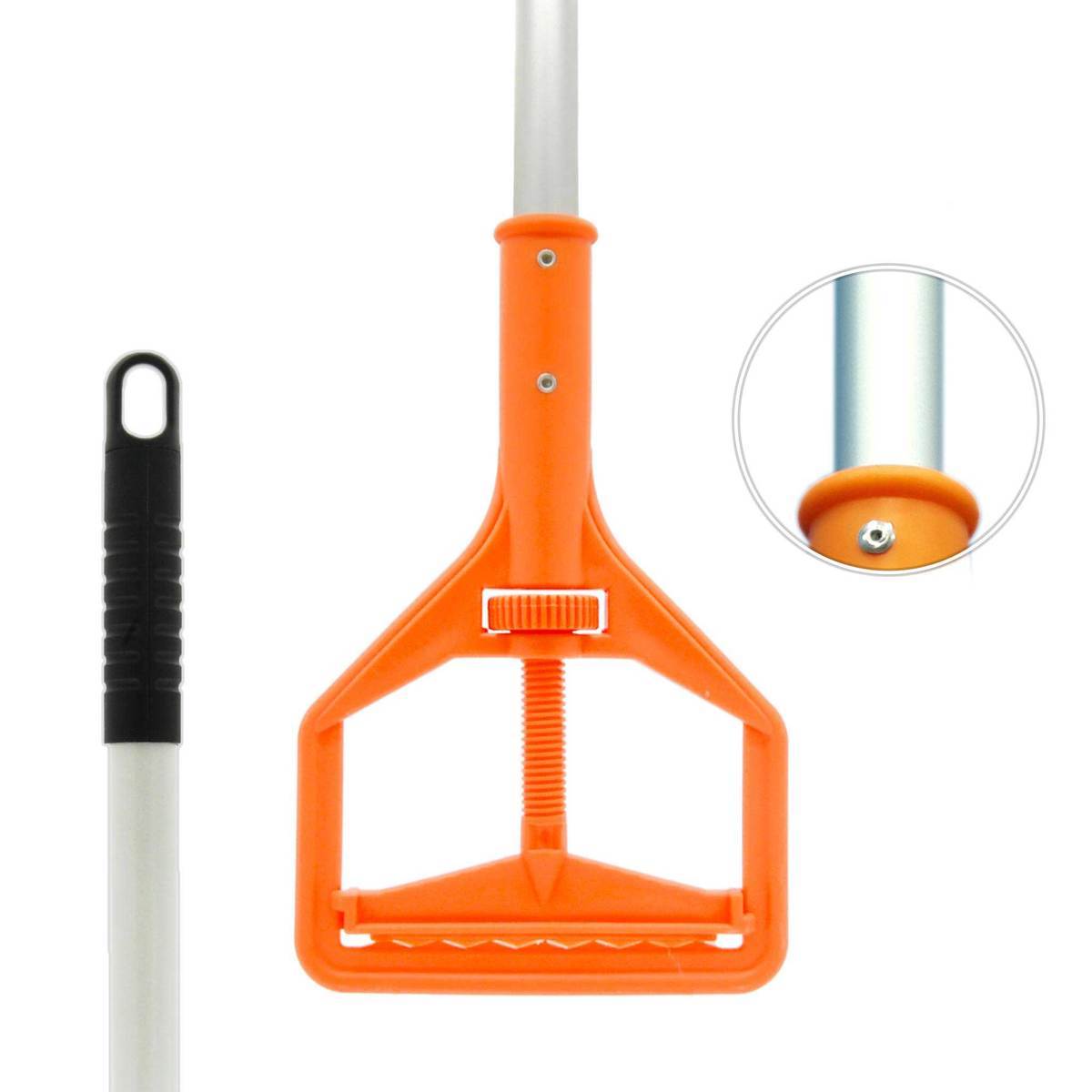 "MANGO PARA TRAPEADOR SICLEAN (63"") DE ALUMINIO CON CABEZA PLASTICA/NARANJA"