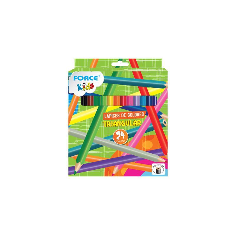Lápices de colores force triangular (24 colores)