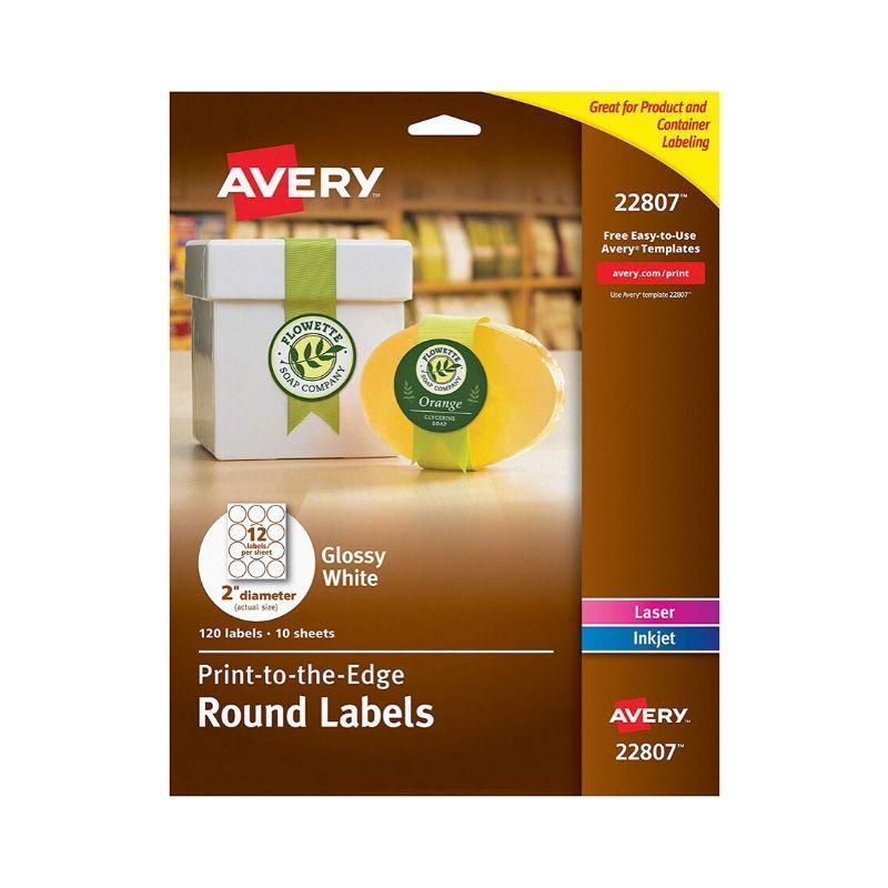 Avery etiquetas blancas brillantes redondas - Ultracomonline.com