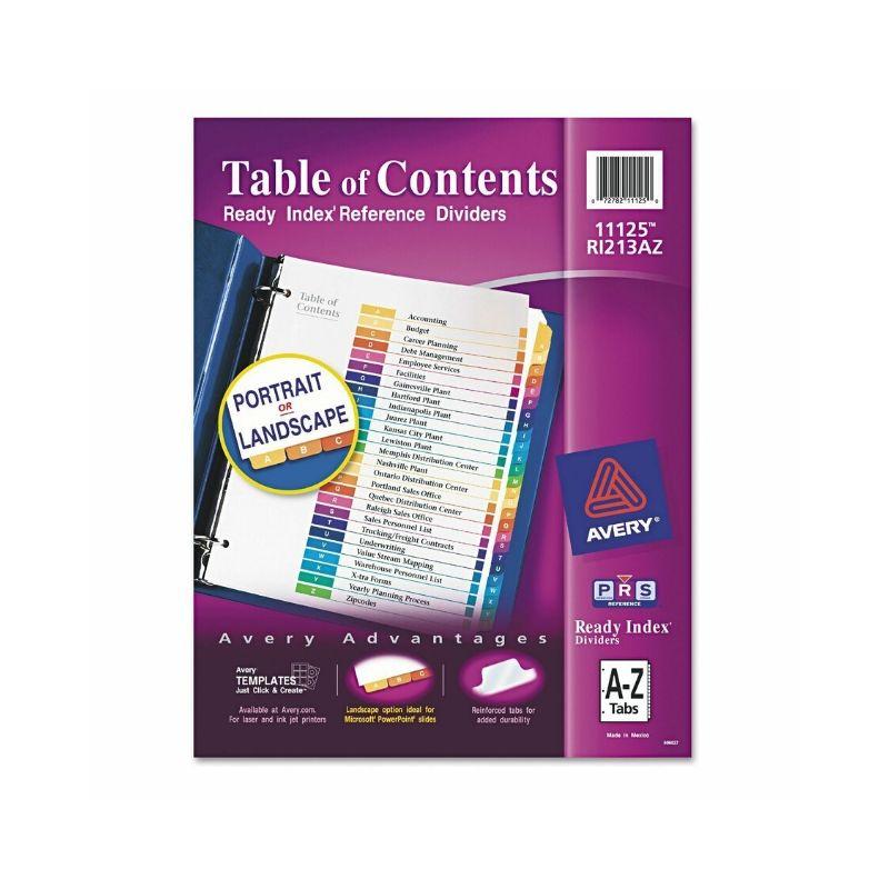 División de portafolio avery (a-z) - Ultracomonline.com