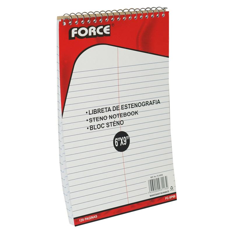 Libreta de estenografía force (6" x 9") (120 páginas) - Ultracomonline.com