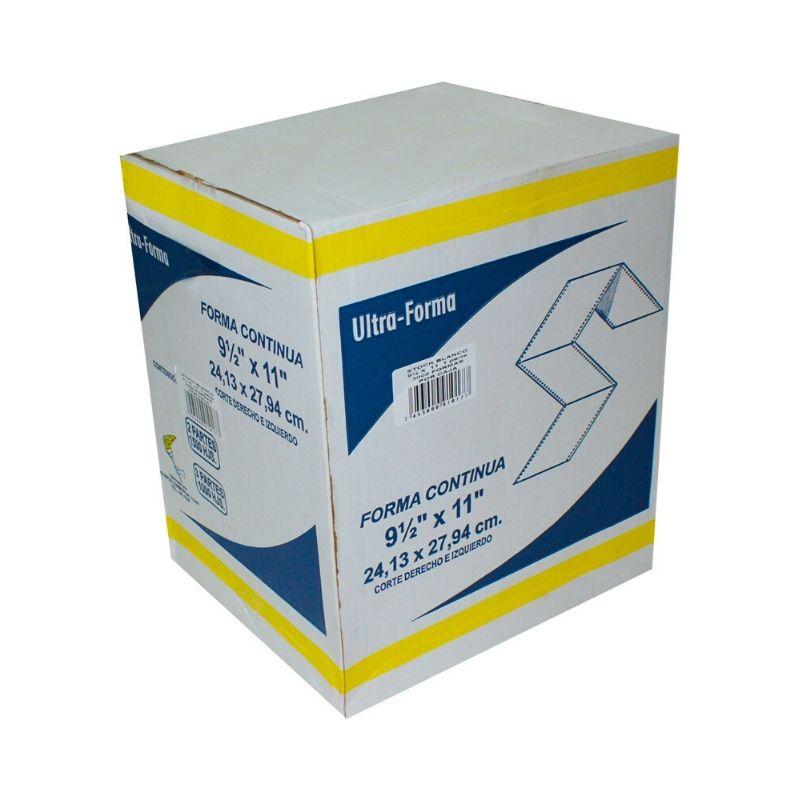 Papel continuo occ (9.5" x 11") blanco/blanco 1-parte (3000) - Ultracomonline.com