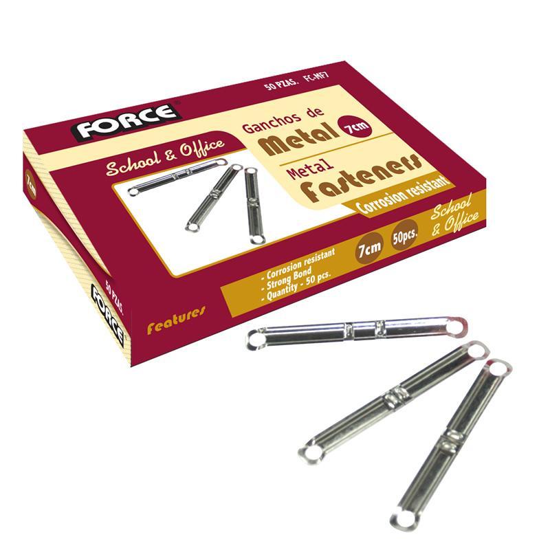 Gancho de legajar force metal (7cm) (017m) (50 und) - Ultracomonline.com