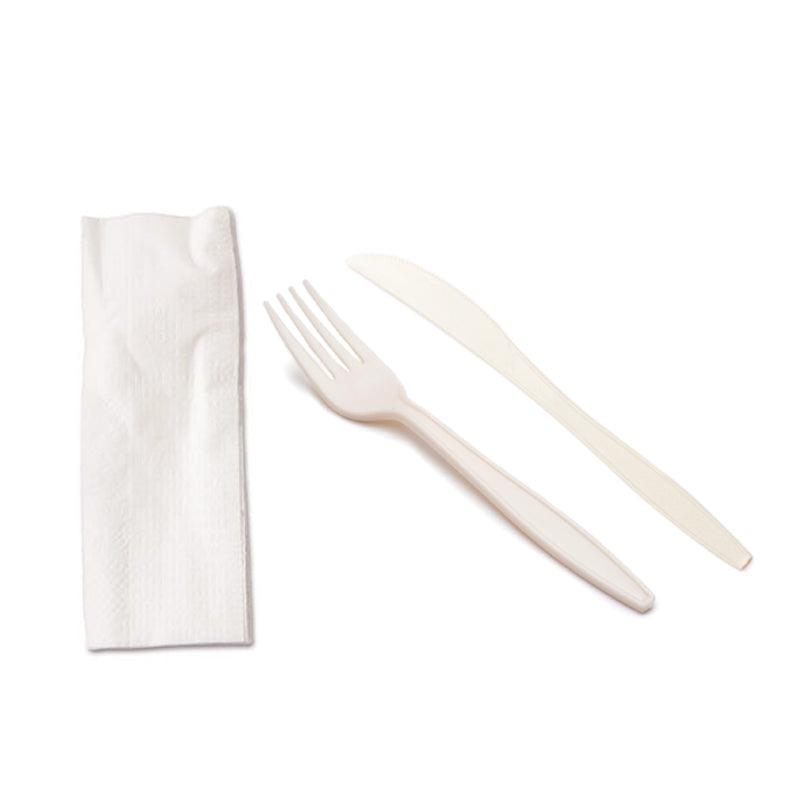 BIOULTRAPAPER BU-0061 KIT CUCHILLO/TENEDOR/SERVILLETA (P/100UND)