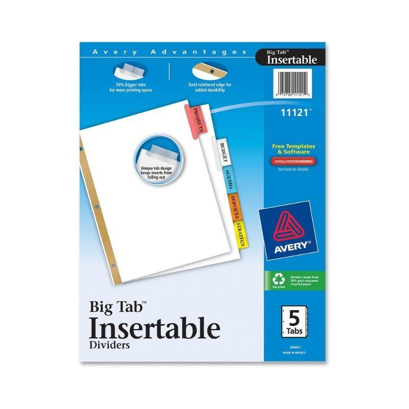 División de portafolio avery (5 tabs) - Ultracomonline.com