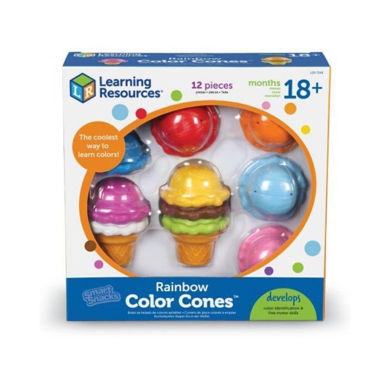 LEARNING-RESOURCES-SMART-SNACKS®-RAINBOW-COLOR-CONEST-(SET/12)