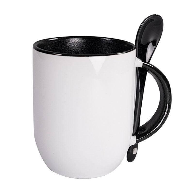 Taza blanca con cuchara (11Oz.)