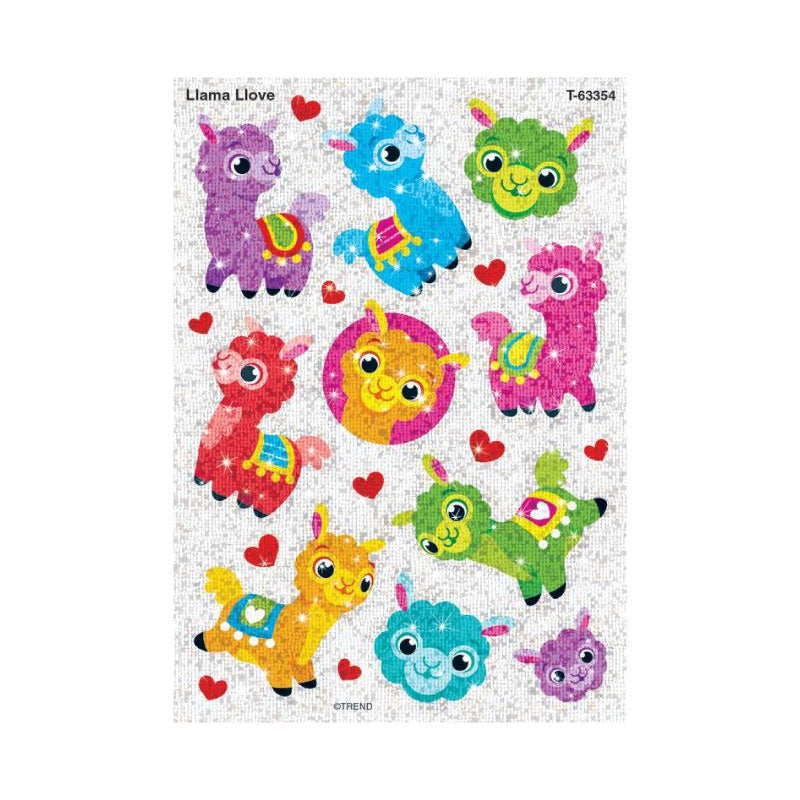 Llama Love Sparkle Stickers