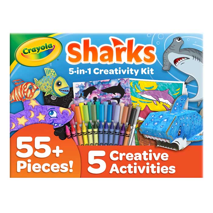 CRAYOLA  SHARK 5-IN-1 CREATIVITY KIT