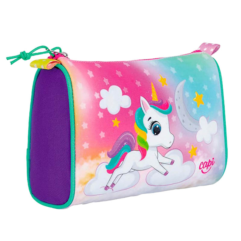 Cartuchera CAPI Kids Unicornio – Modelo Triangular