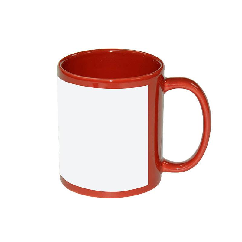 Taza Cerámica Grado-A con Parche Blanco (11-oz)