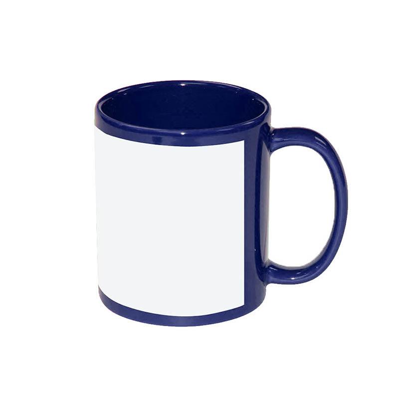 Taza Cerámica Grado-A con Parche Blanco (11-oz)