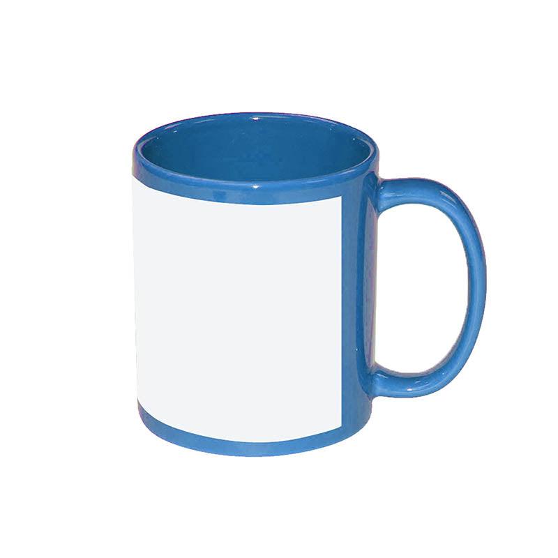 Taza Cerámica Grado-A con Parche Blanco (11-oz)