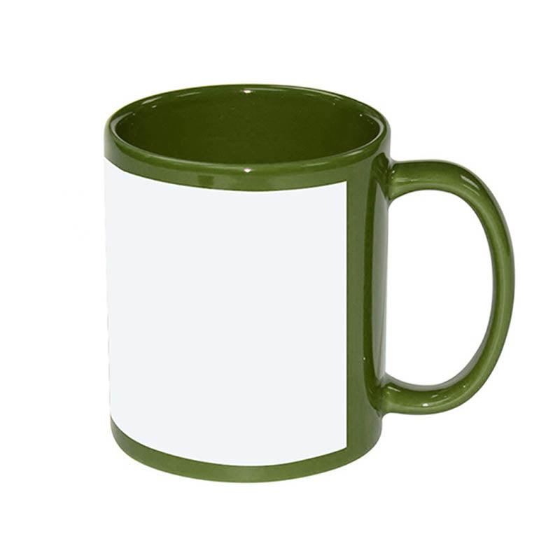 Taza Cerámica Grado-A con Parche Blanco (11-oz)