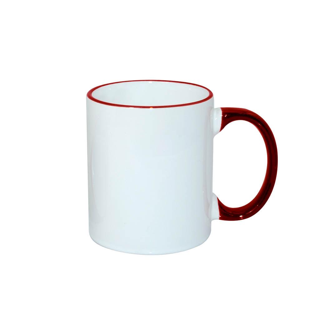 Taza Cerámica Grado-A con Asa y Borde (11-oz)