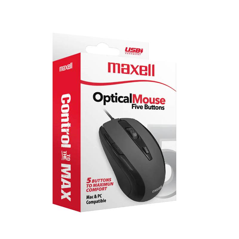 MOUSE MAXELL #348416 (MOWR-105) USB OPTICAL MOUSE BLACK