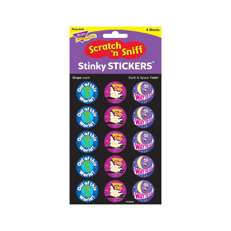 Earth and Space Stinky Stickers/ grape