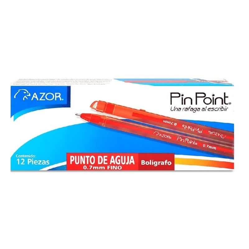 Pluma Azor Pin Point (0.7mm) (12 unidades)