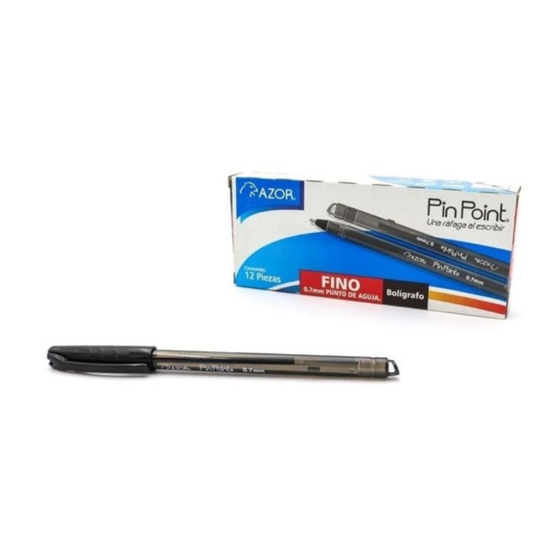 Pluma Azor Pin Point (0.7mm) (12 unidades)