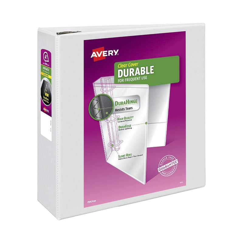 Portafolio Avery 09801 Durable View Binder (4") – Blanco
