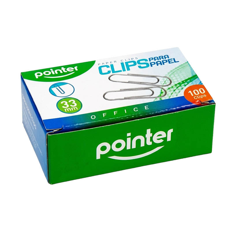 Clip pointer plateado (33mm) (100 und)