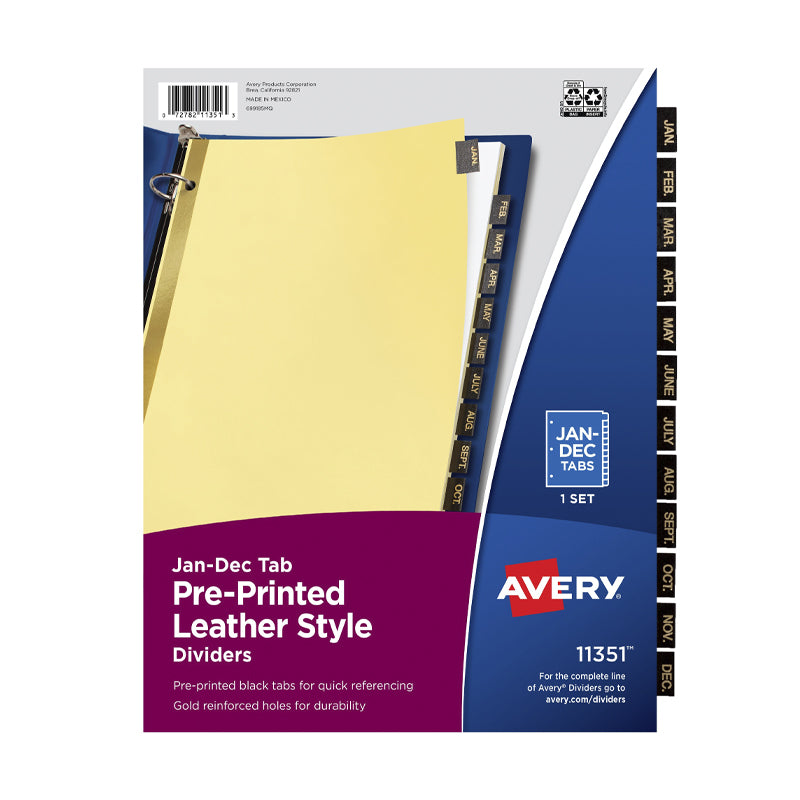 División de Portafolio Avery11351 LEATHER STYLE (Mensual)