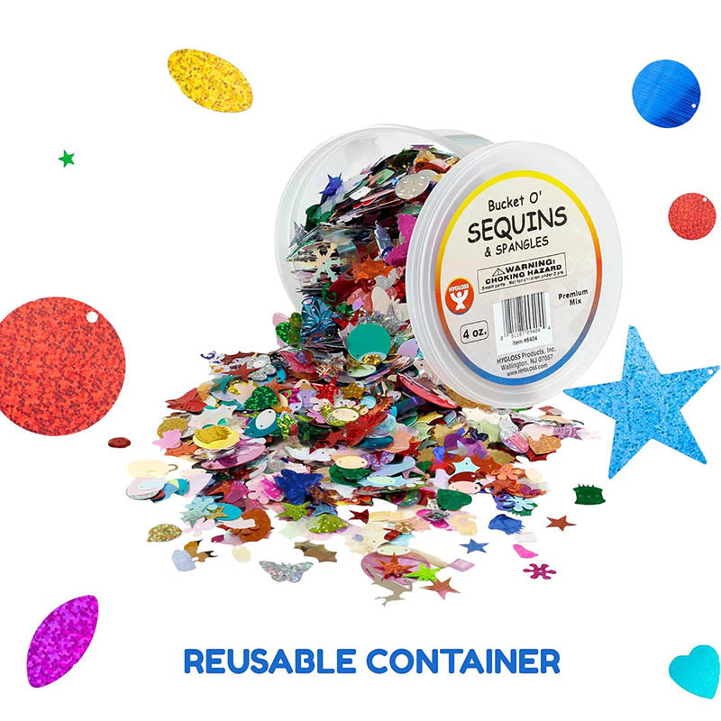 SEQUINS 4OZ ASST. IN BUCKET