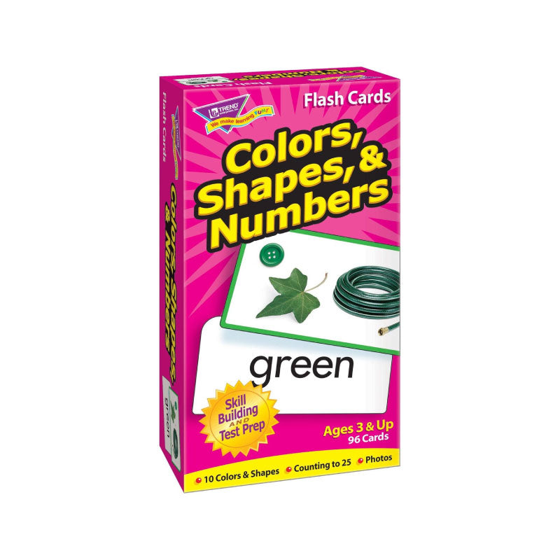 Colors, Shapes & Numbers Flash Cards