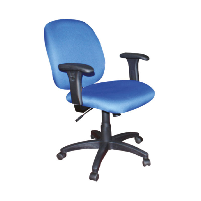 SILLA FORCE LK3001 EJECUTIVA CON BRAZO DE TELA AZUL