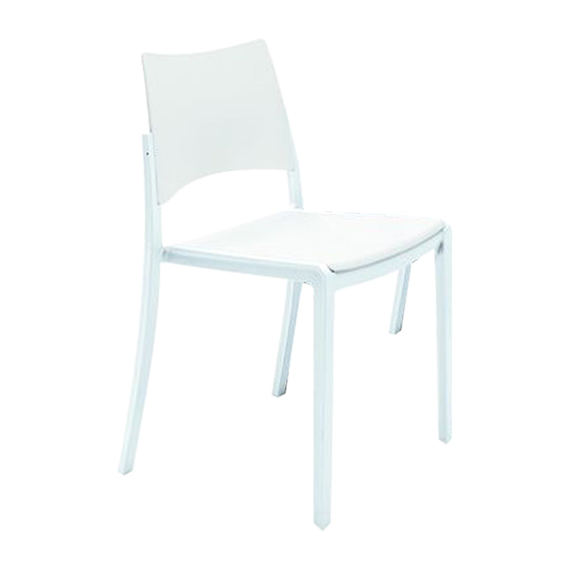 SILLA COLECTIVA ISMOBEL NEVADA FIJA DE 4 PATAS ESTRUCTURA BLANCA S/BRAZOS