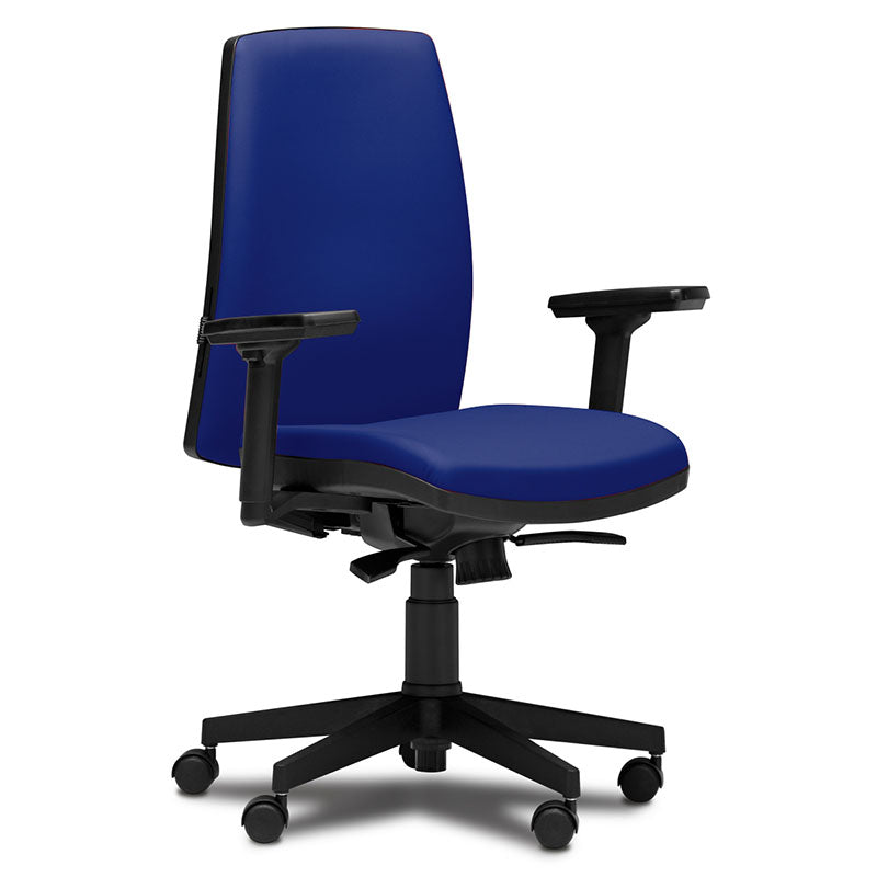 SILLA OPERATIVA ISMOBEL ODESA A GIRATORIA RESPALDO ALTO C/BRAZOS TELA AZUL GOYA 252