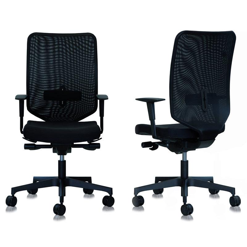 SILLA OPERATIVA ISMOBEL MARSELLA RESPALDO ALTO NEGRO C/BRAZOS NEGRO / BURDEOS BALI 800