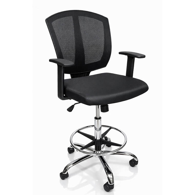 SILLA FORCE FC-230BQ DE CAJERO RESPALDO MESH NEGRA CON BRAZO