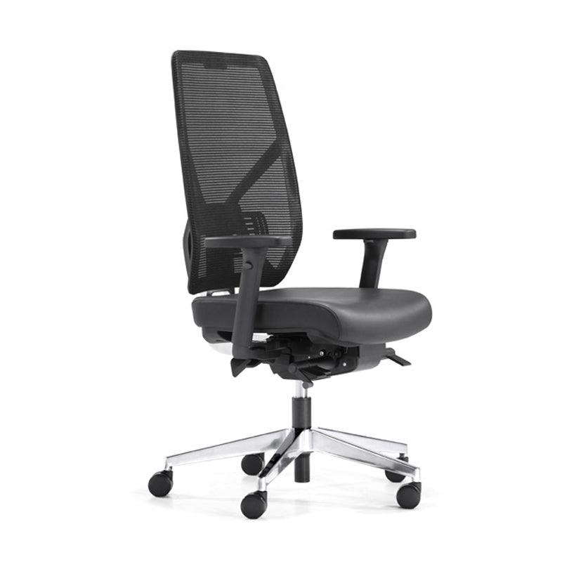 SILLA EJECUTIVA FORCE FC-1101-1M MESH-PU NEGRA RESP MEDIO SOPORT LUMBAR  B/4D A/A