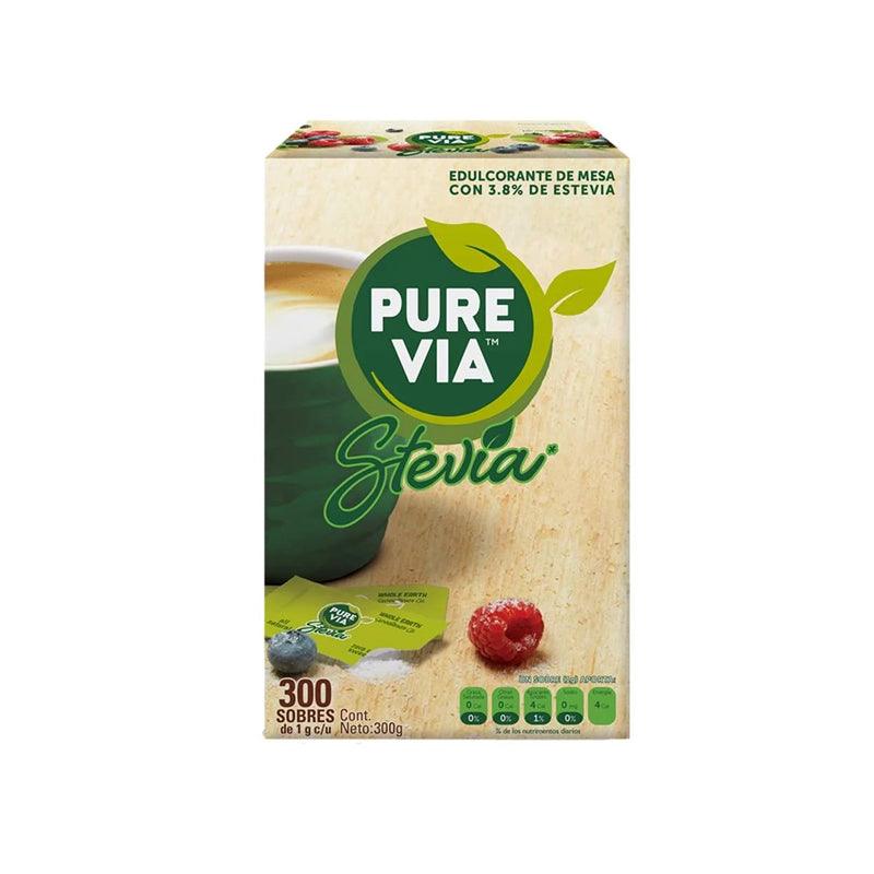 ENDULZANTE SIN CALORIAS PURE VIA-STEVIA #20019360 (300-SOBRES) (E)