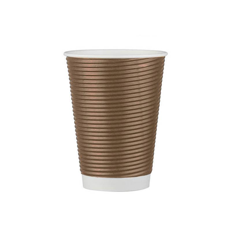 VASO KRAFT ONDULADO DOBLE PARED PARA CAFE (8-OZ) (P/25U)