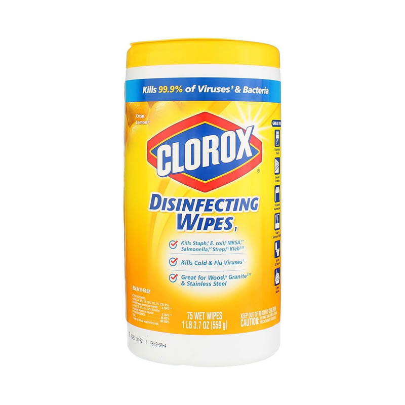 Toallitas húmedas desinfectantes CLOROX (75 unidades) Crisp Lemon