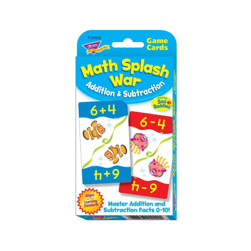 Math Splash War Addition & Subtraction Challenge Cards