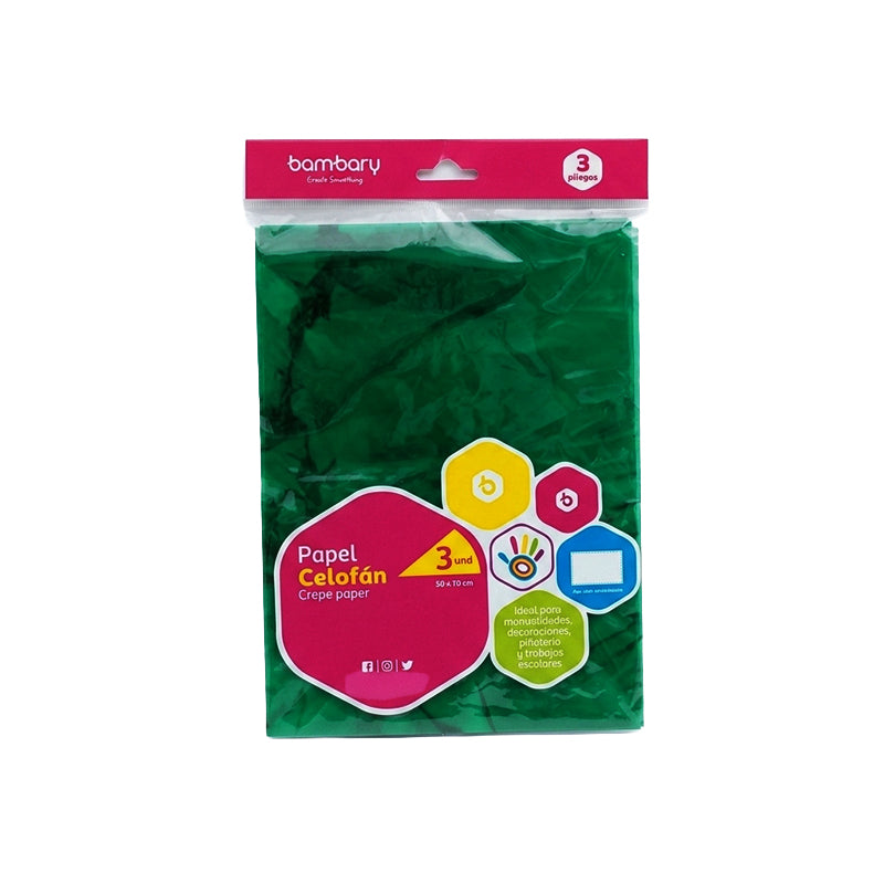 Papel Celofán verde