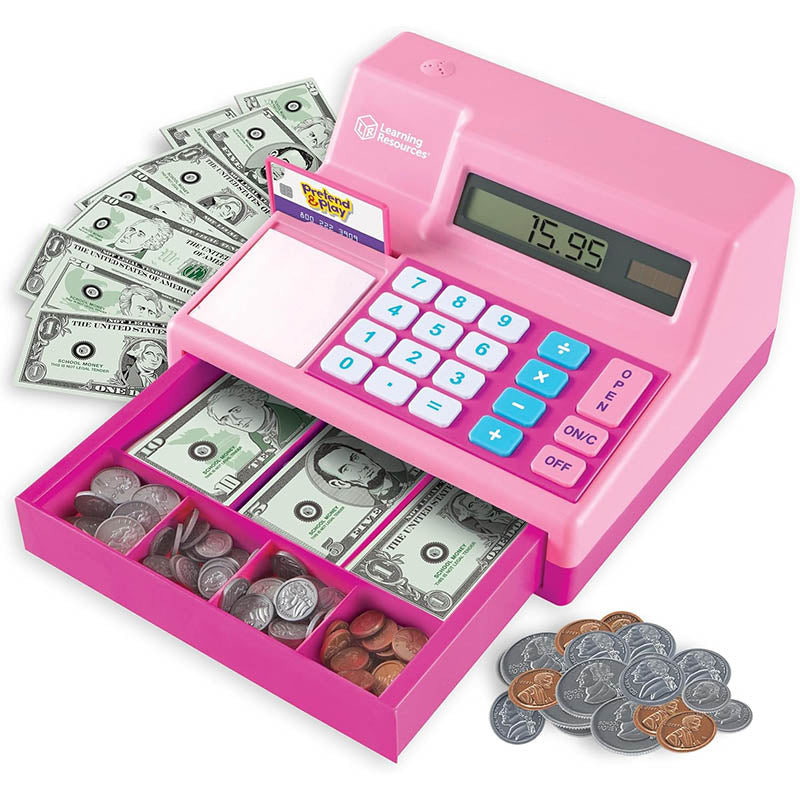 LER-2629-P CALCULATOR CASH REGISTER PINK