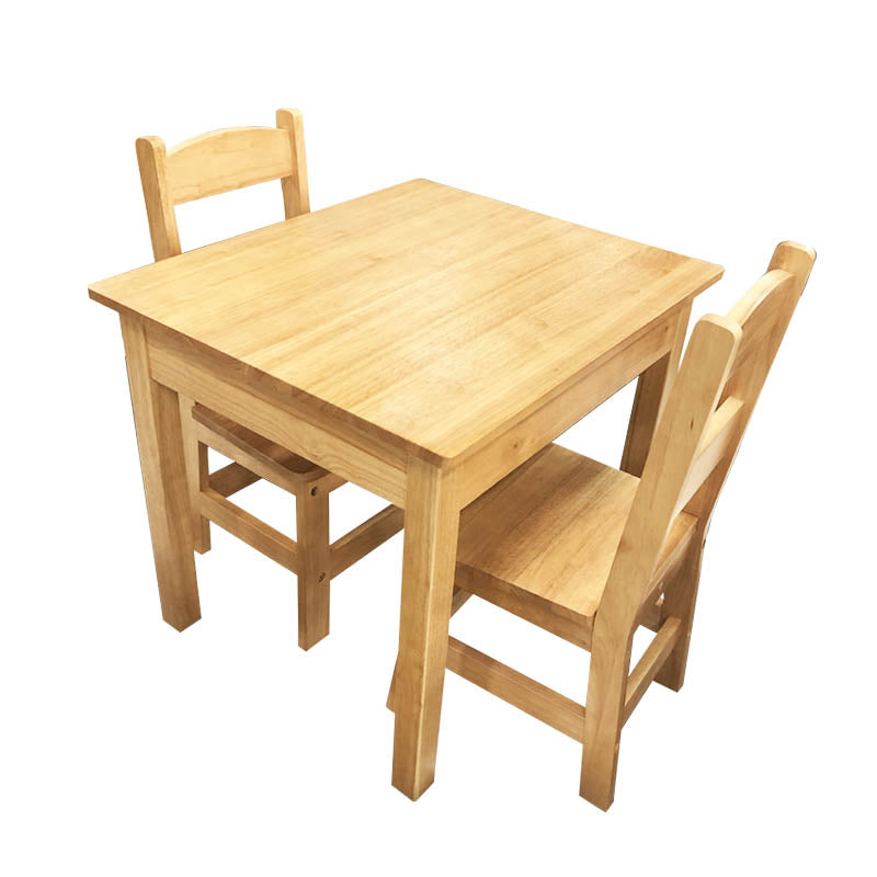 Wooden table & chair set - natural