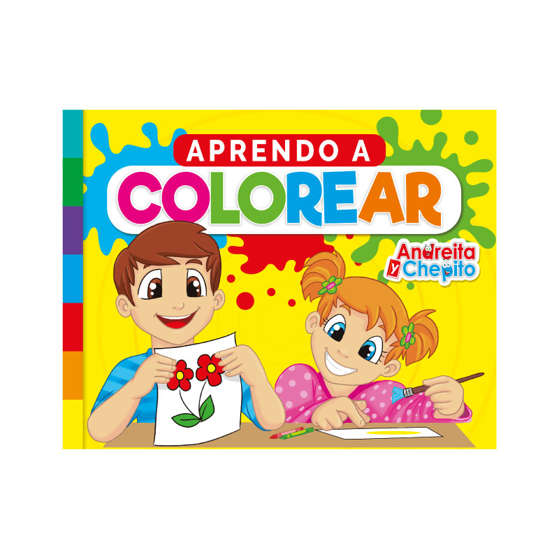 Libro aprendo a colorear Andreita y Chepito (grande)