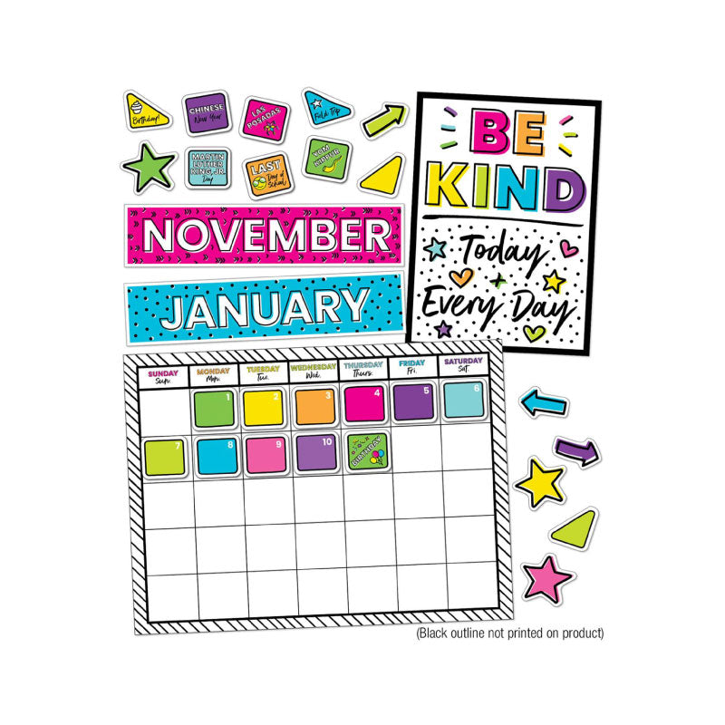 Kind Vibes Calendar Bulletin Board Set