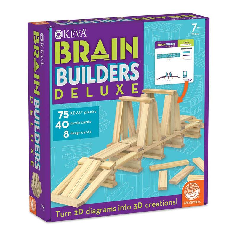 KEVA WOODEN BRAIN BUILDERS DELUXE 75 PLANKS