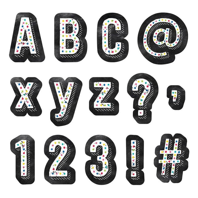 CTP-10888 COLORFUL CHALK DESIGNER LETTERS 4 IN