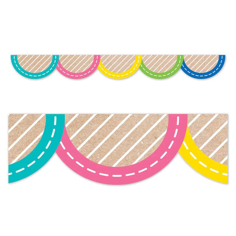 CTP-10906 COLORFUL KRAFT JUMBO SCALLOPS EZ BORDER