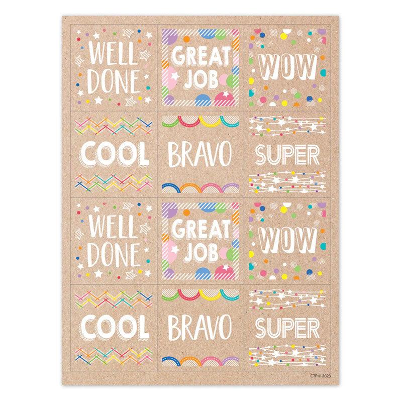 CTP-10893 COLORFUL KRAFT REWARDS STICKERS