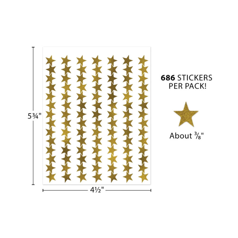 Gold Foil Stars Stickers